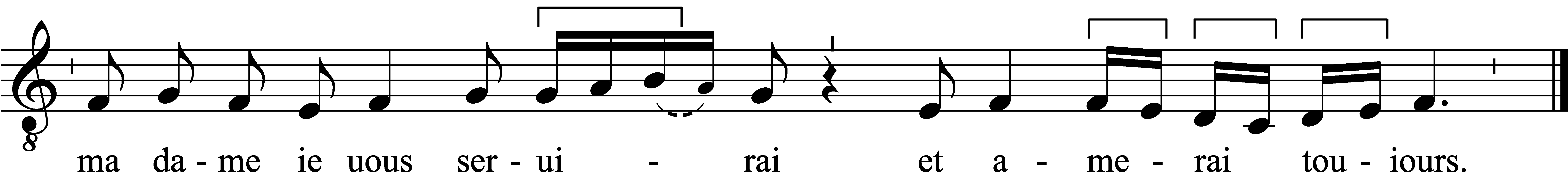 Refrain musical notation